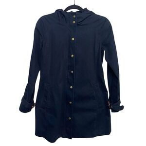 Banana Republic Navy Women's Hooded Trench‎ Coat Size S